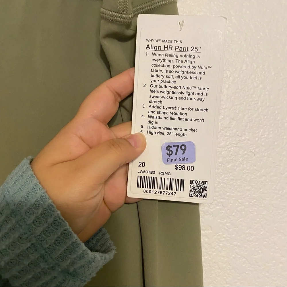 NWT Lululemon Align HR Pant 25